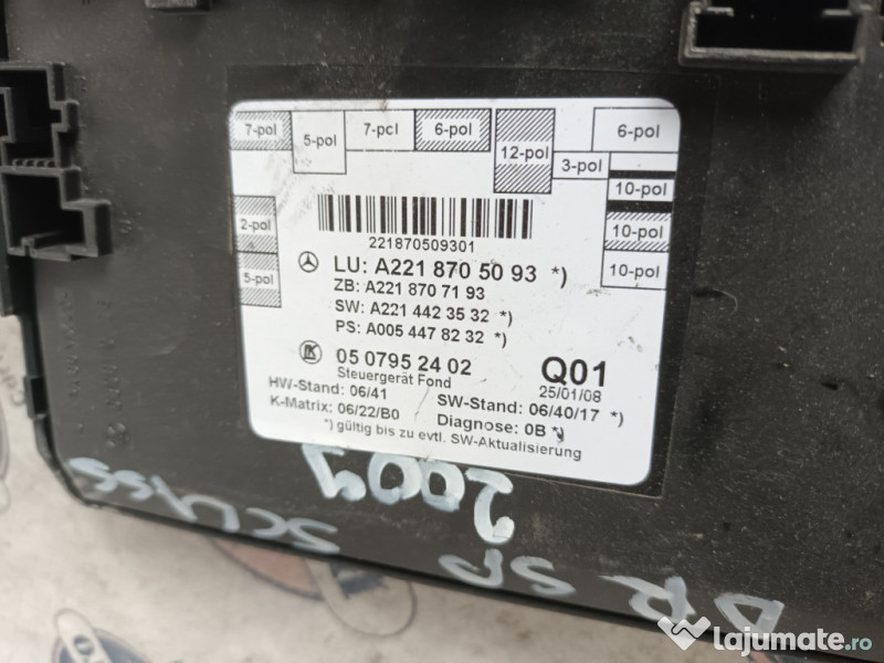Modul Portiera Dreapta Spate Mercedes S Class 2009