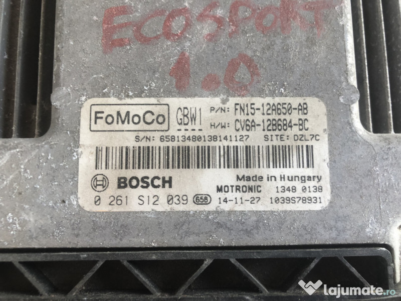 Calculator motor Ford Ecosport 1.0 Benzina 2015
