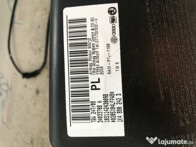Airbag scaun dreapta fata Volkswagen Golf 6 Plus 2008
