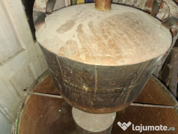 Cazan Țuica din cupru de 7 găleți jumate