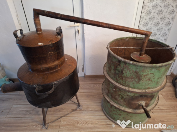 Cazan Țuica din cupru de 7 găleți jumate