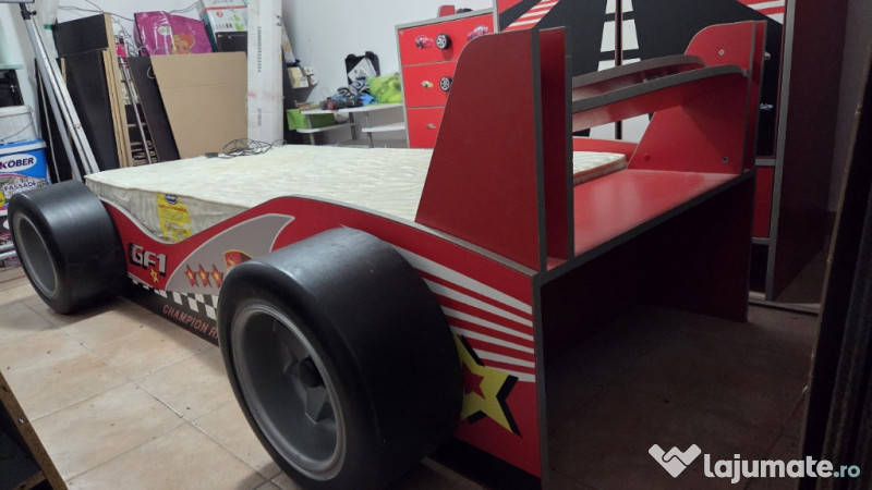 Dormitor Copii Formula 1 din MDF format din 5 corpuri