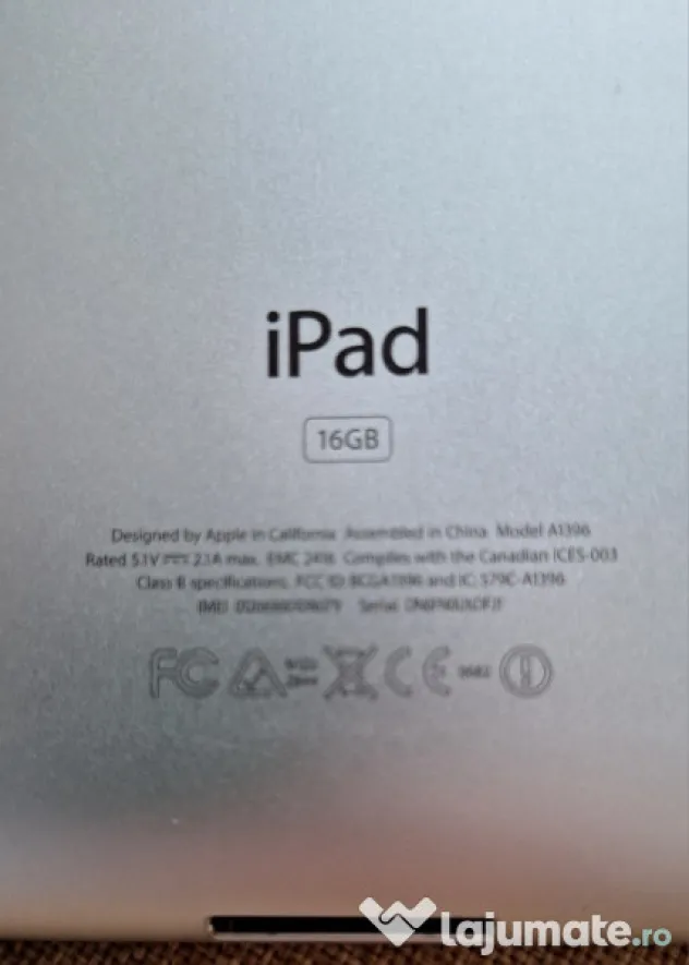 IPad 16GB model A1396