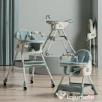 Scaun de masa si joaca pentru copii Kinderplay Green