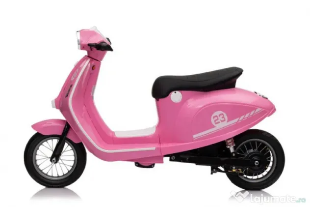 Scuter electric Kinderauto Retro, 350W, 24V 10Ah, roti gonflabile