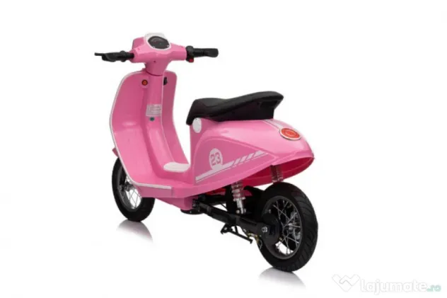 Scuter electric Kinderauto Retro, 350W, 24V 10Ah, roti gonflabile