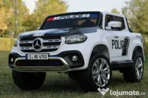 Masinuta electrică de poliție Mercedes X-Class 4x4 180W #alb