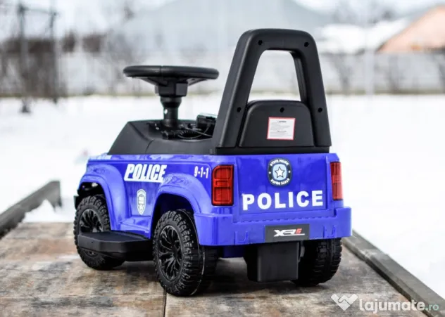 Masinuta 2 in 1 cu pedala elecrica Police QLS-993 30W Blue