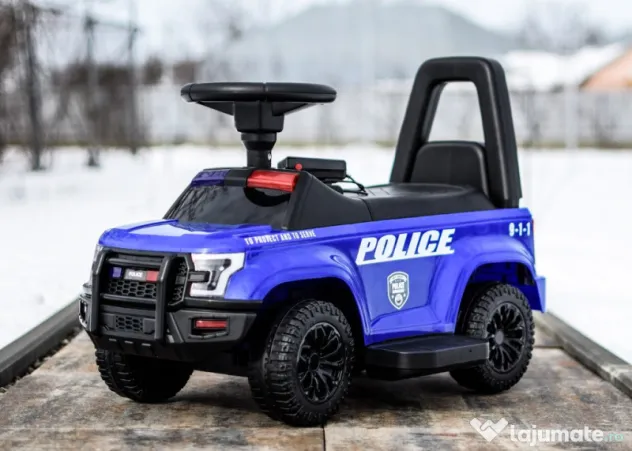 Masinuta 2 in 1 cu pedala elecrica Police QLS-993 30W Blue