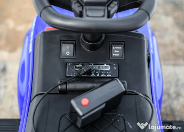 Masinuta 2 in 1 cu pedala elecrica Police QLS-993 30W Blue