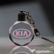 Breloc auto din cristal cu LED - Logo CAR 