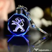 Breloc auto din cristal cu LED - Logo CAR 