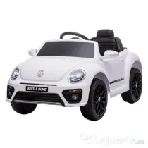 Masinuta electrica VW Beetle Dune 60W 12V, bluetooth amortizoare White