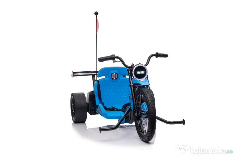 Motocicleta electrica, Kinderauto Drift-Trike, 500W, 24V 10Ah Blue