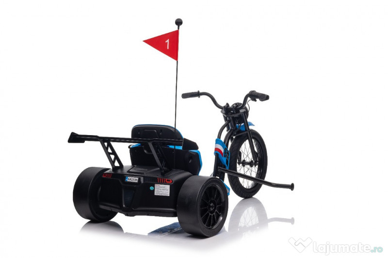 Motocicleta electrica, Kinderauto Drift-Trike, 500W, 24V 10Ah Blue
