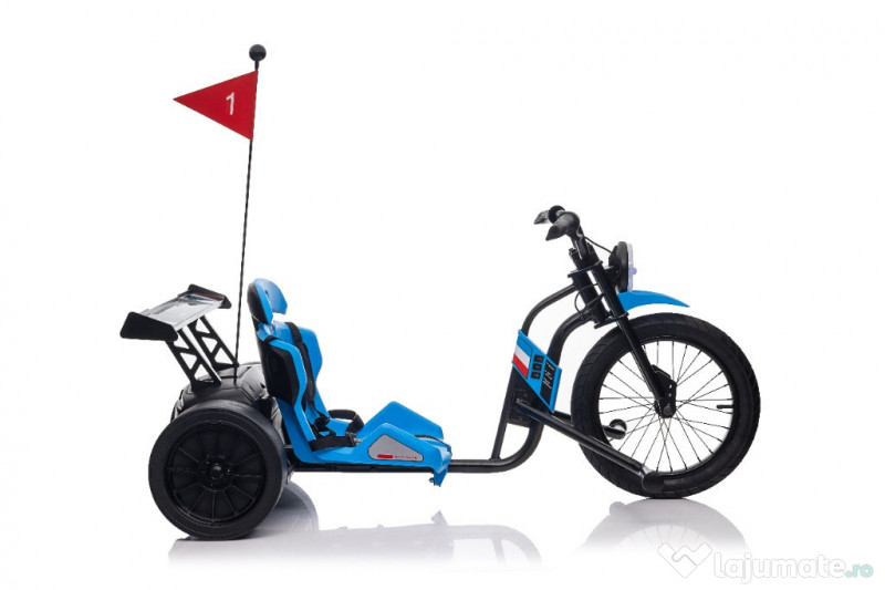 Motocicleta electrica, Kinderauto Drift-Trike, 500W, 24V 10Ah Blue