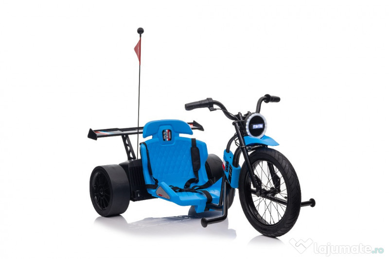 Motocicleta electrica, Kinderauto Drift-Trike, 500W, 24V 10Ah Blue