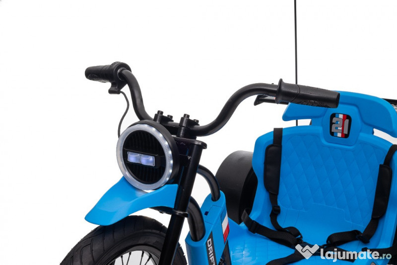 Motocicleta electrica, Kinderauto Drift-Trike, 500W, 24V 10Ah Blue
