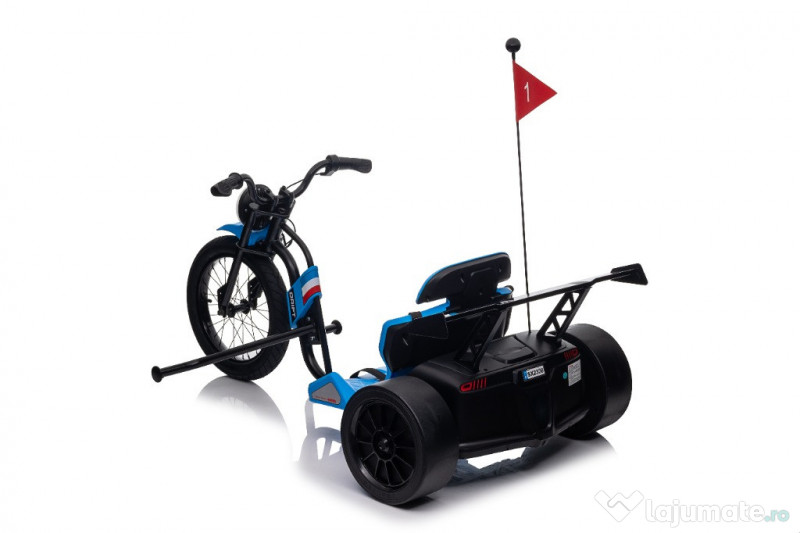 Motocicleta electrica, Kinderauto Drift-Trike, 500W, 24V 10Ah Blue