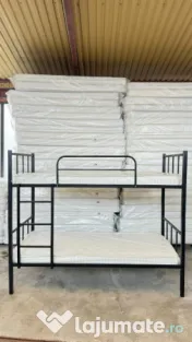 Pat Metalic Etajat Model BEL 2 + 2 Saltele 12 cm – Super Ofertă