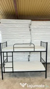 Pat Metalic Etajat Model BEL 2 + 2 Saltele 12 cm – Super Ofertă