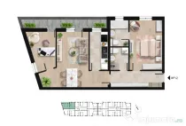 Apartament cu 3 camere și două băi, langa Lacul Morii