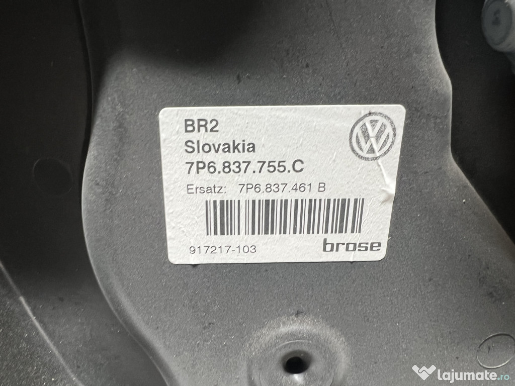 Macara geam stanga fata Volkswagen Touareg 2012