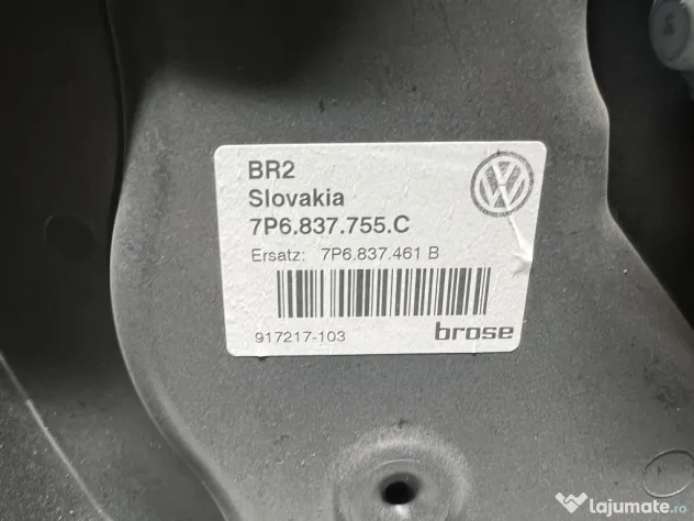 Macara geam stanga fata Volkswagen Touareg 2012