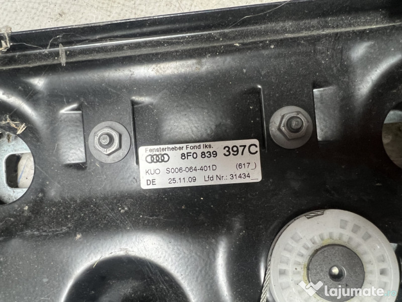 Macara geam stanga fata Audi A5 Cabrio 2009