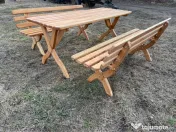 Masa cu banci pt. gradina, terasa din lemn de cires masiv. 