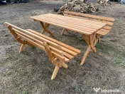 Masa cu banci pt. gradina, terasa din lemn de cires masiv. 