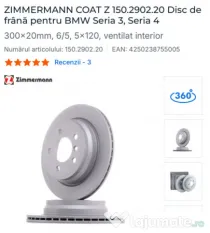 Discuri de frana pentru bmw seria 3 si seria 4