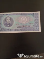 Bancnota comunistă 100 lei din 1966 