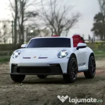 Masinuta electrica pentru 2 copii Porsche 911 GT3 320W, 24V 14Ah White