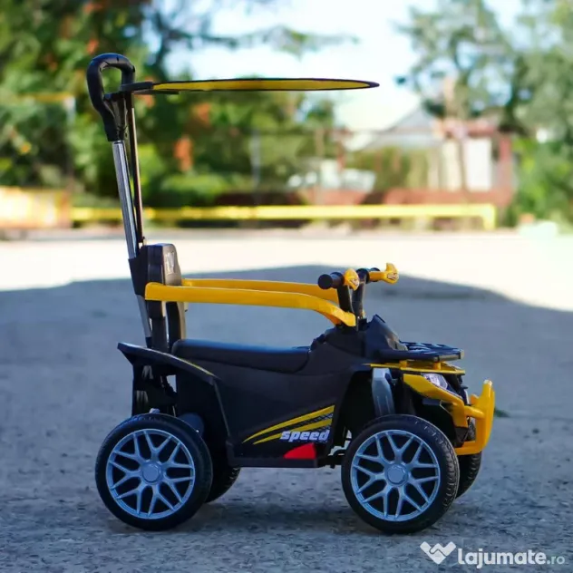 ATV electric cu maner 4 in 1, Kinderauto Hercules 35W 6V, RC #yellow