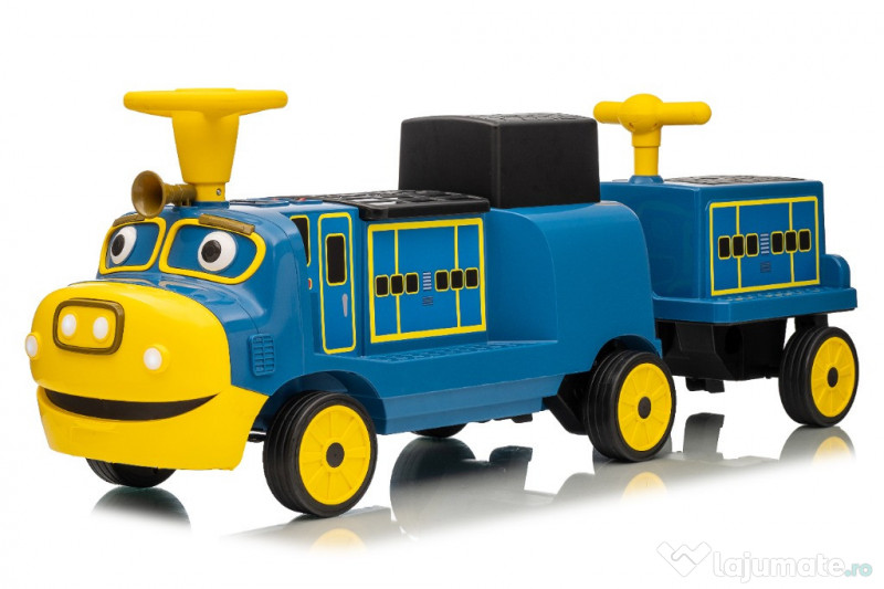 Trenulet electric CHUGGINGTON cu 2 vagoane pt. 4 copii, 4x45W 12V Blue