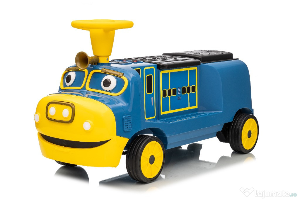 Trenulet electric CHUGGINGTON cu 2 vagoane pt. 4 copii, 4x45W 12V Blue