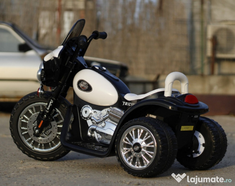 Motocicleta electrica de Politie JT568 cu 3 roti , pt. copii