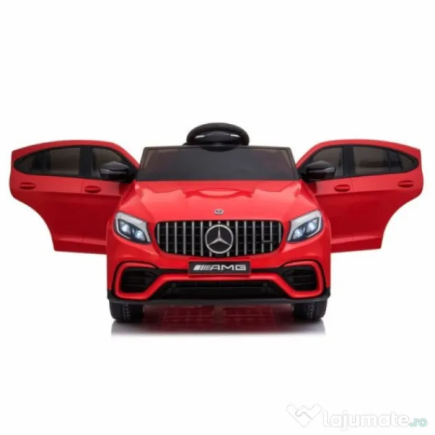 Masinuta electrica Mercedes-Benz GLC63s cu SCAUN TAPITAT RED