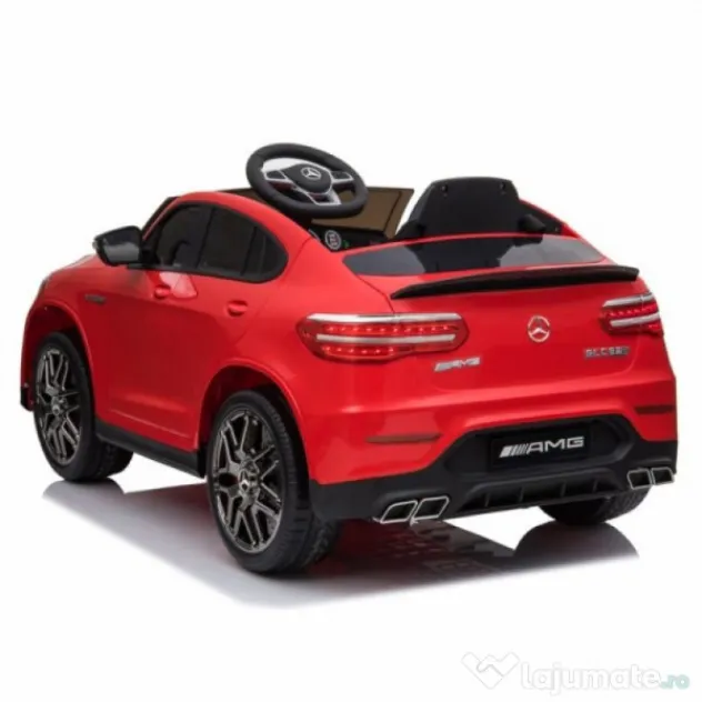 Masinuta electrica Mercedes-Benz GLC63s cu SCAUN TAPITAT RED