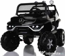 UTV electric pentru 2 copii Mercedes UNIMOG 90W 12V #Black
