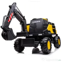 Excavator electric pt. copii VOLVO echipat cu scaun TAPITAT