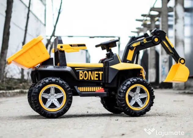 Tractoras cu brat si cupa electrica, Bonet 2x 30W 12V yellow