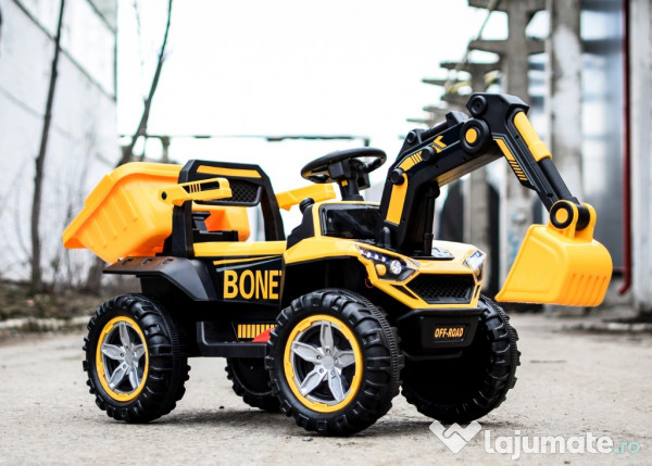 Tractoras cu brat si cupa electrica, Bonet 2x 30W 12V yellow