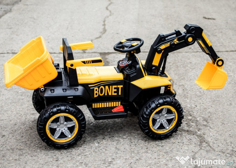 Tractoras cu brat si cupa electrica, Bonet 2x 30W 12V yellow