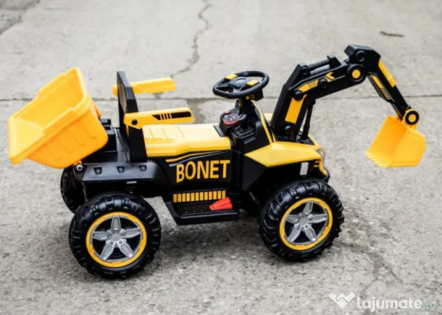 Tractoras cu brat si cupa electrica, Bonet 2x 30W 12V yellow