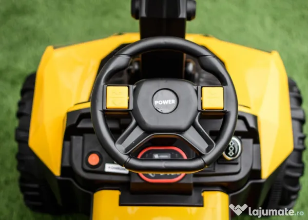 Tractoras cu brat si cupa electrica, Bonet 2x 30W 12V yellow