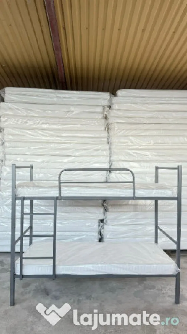 Pachet Pat Metalic Etajat BEL 10 + 2 Saltele de 12 cm - Super Ofertă!