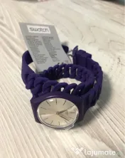 Ceas dama SWATCH nou, GV127, mov, rezistent la apa 