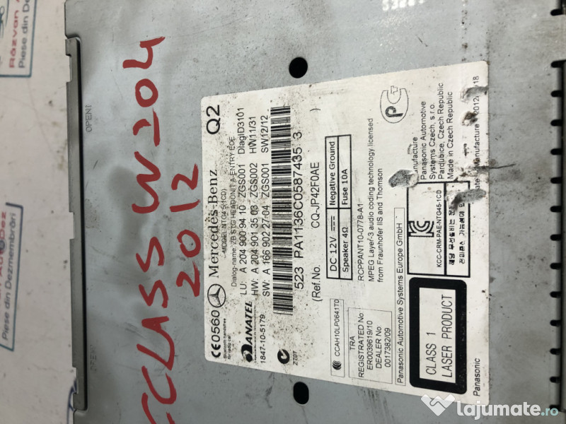 Magazie CD Mercedes C-Class W204 2012